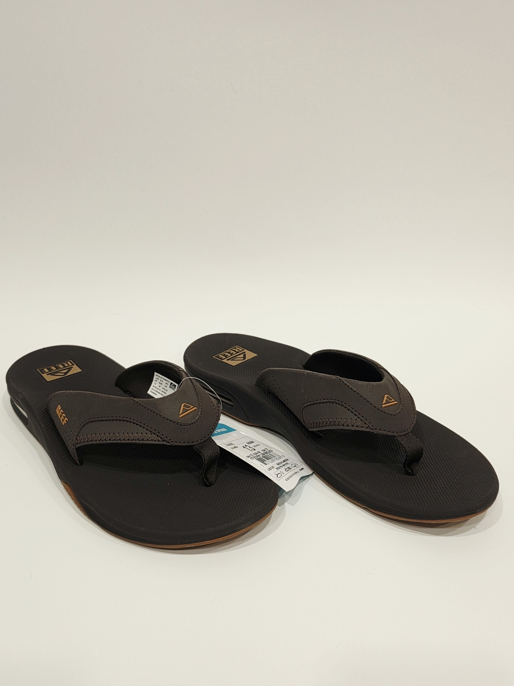 Reef Fanning Men's Dark Brown Padded Toe-Post Flip Flops Mens Size 13